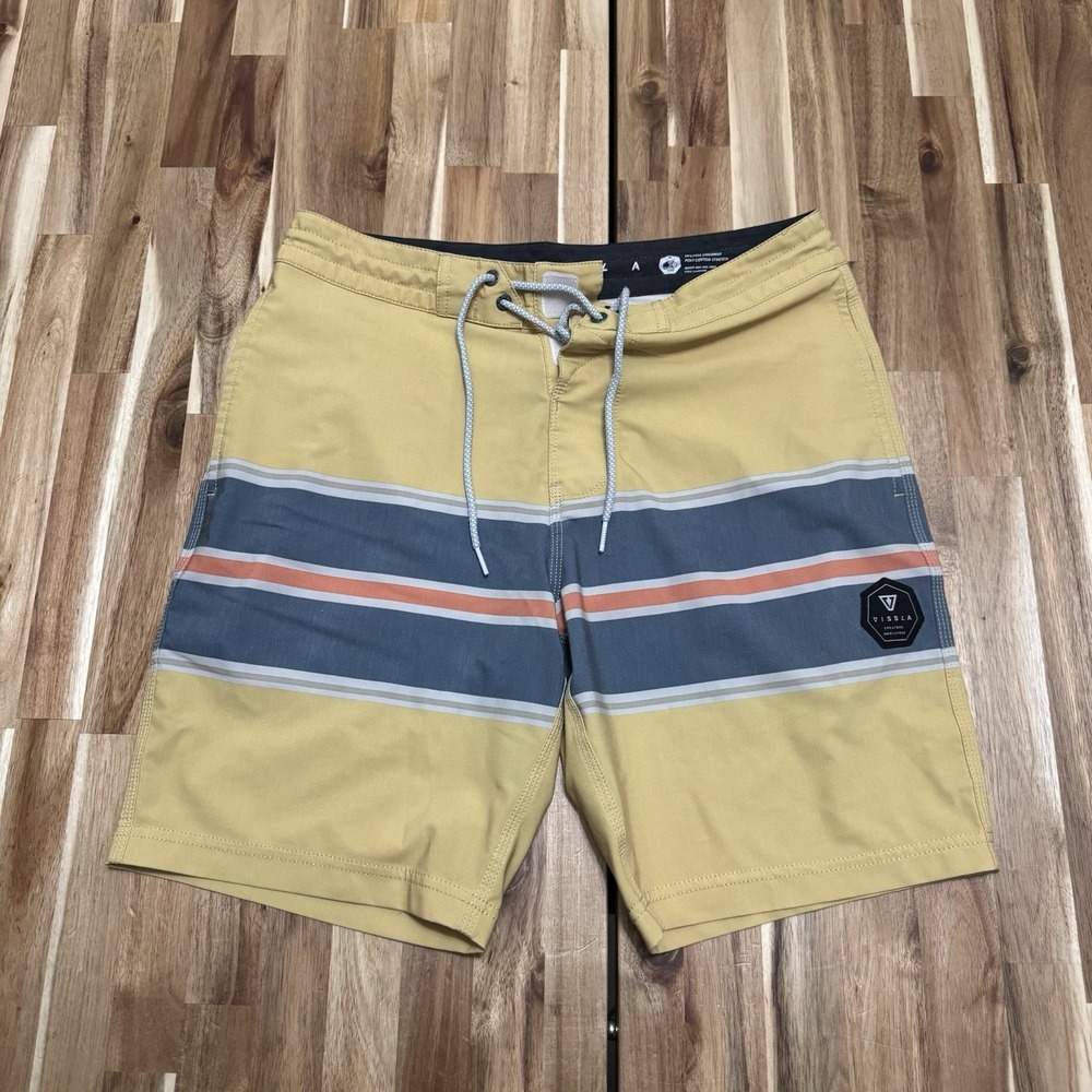 Vissla Board Shorts Mens 29 Colorblock Striped Lightweight Swimming‎ Beach
